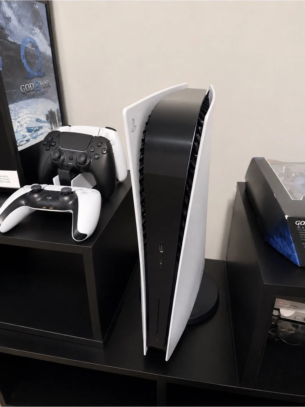Sony PS5 Digital Edition Console Bundle in White and Black